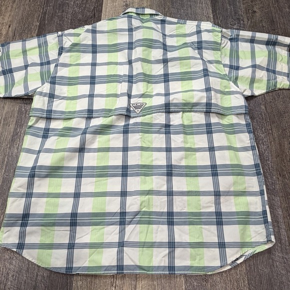 (2) Columbia PFG Super Bahama Men's Large Plaid Omni-Shade Fishing Shirts - Picture 6 of 16